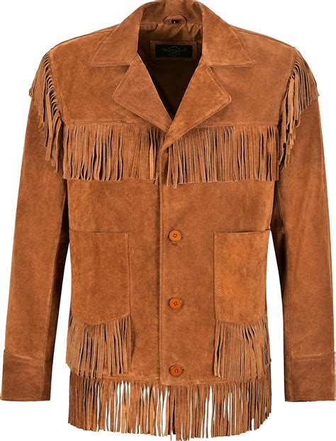 Amazon.com: Mens Leather Fringe Jacket